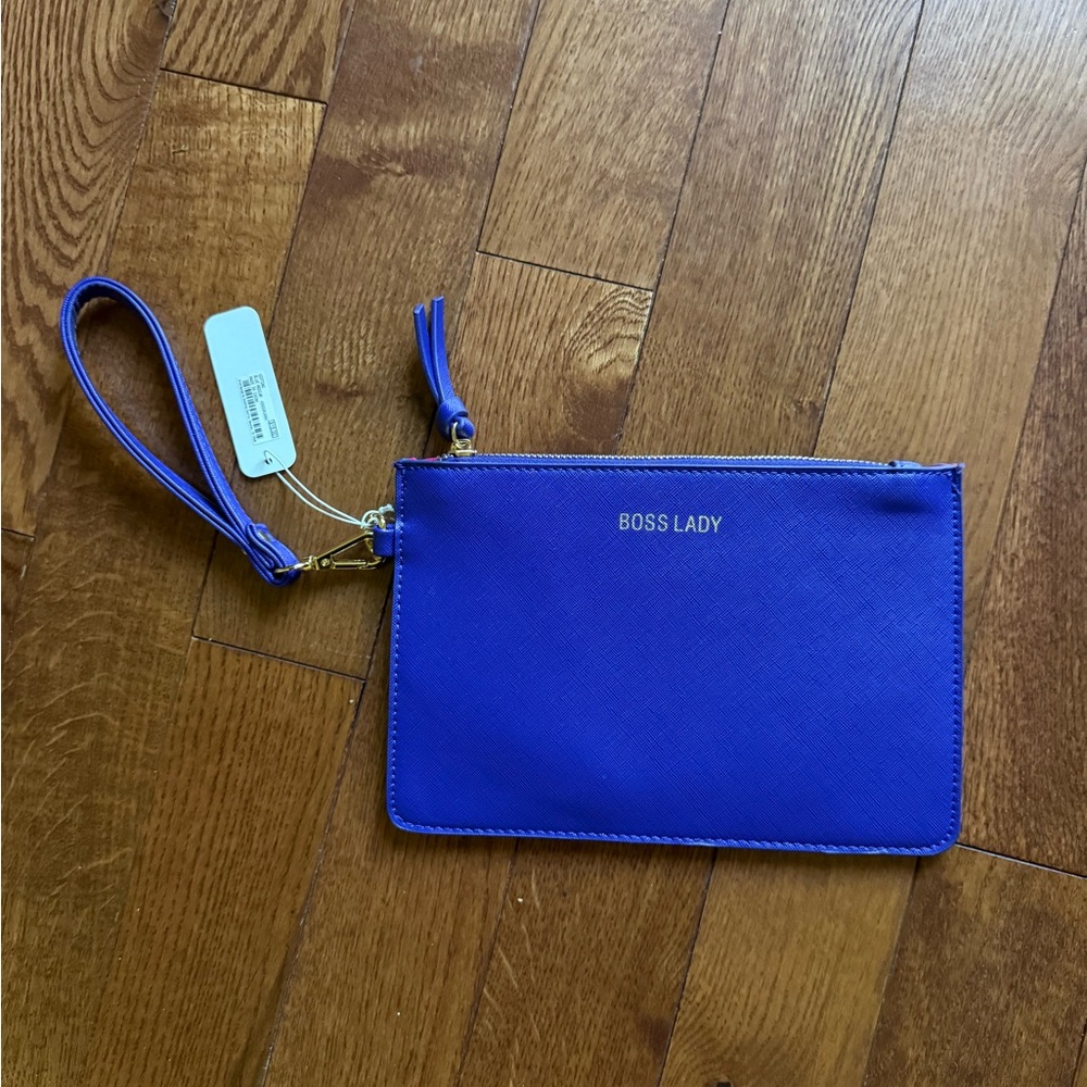 Boss Lady Blue Wristlet Clutch